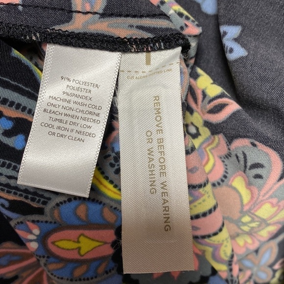 Loft Sz Xsmall Petite Floral Long Sleeve Dress - Picture 6 of 7